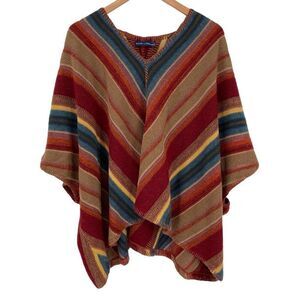 Vintage Ralph Lauren‎ Poncho Sweater Wool Linen Alpaca Cashmere Women XS/S